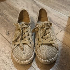 Tommy Bahama Women’s Casual Espadrille Lace-Up Sneakers in Natural